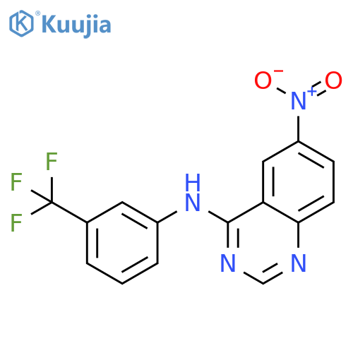 4-Quinazolinamine, 6-nitro-N-[3-(trifluoromethyl)phenyl]- structure
