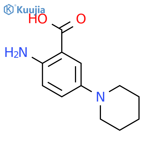 2-AMINO-5-(1-PIPERIDINYL)-BENZOIC ACID structure
