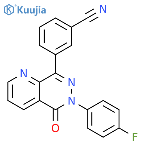 Benzonitrile,3-[6-(4-fluorophenyl)-5,6-dihydro-5-oxopyrido[2,3-d]pyridazin-8-yl]- structure