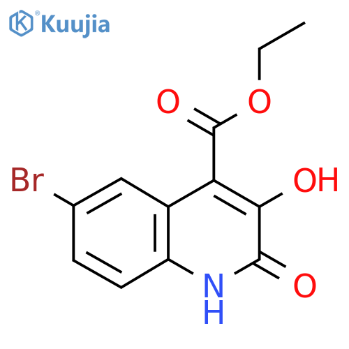 Ethyl 6-bromo-3-hydroxy-2-oxo-1,2-dihydroquinoline-4-carboxylate structure