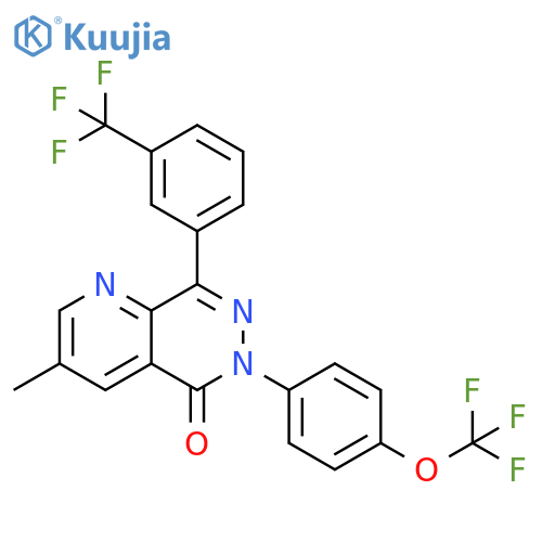 Pyrido[2,3-d]pyridazin-5(6H)-one, 3-methyl-6-[4-(trifluoromethoxy)phenyl]-8-[3-(trifluoromethyl)phenyl]- structure