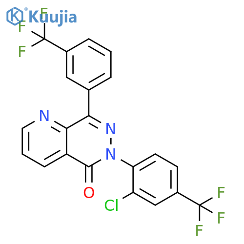 Pyrido[2,3-d]pyridazin-5(6H)-one, 6-[2-chloro-4-(trifluoromethyl)phenyl]-8-[3-(trifluoromethyl)phenyl]- structure