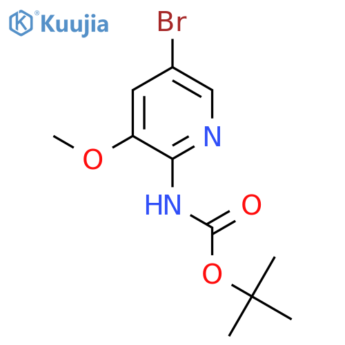 tert-butyl N-(5-bromo-3-methoxypyridin-2-yl)carbamate structure