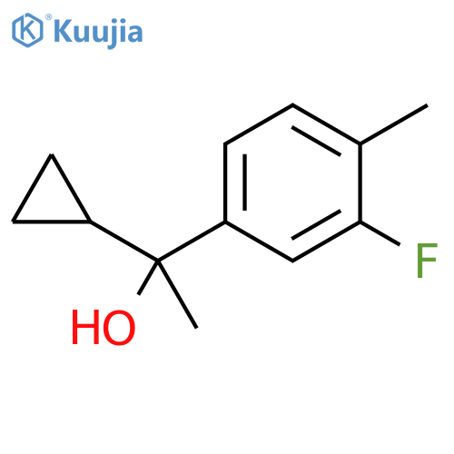 1-(3-Fluoro-4-methylphenyl)-1-cyclopropyl ethanol structure