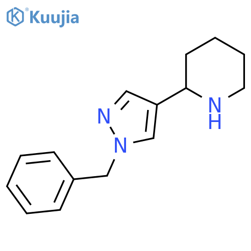 2-(1-benzyl-1H-pyrazol-4-yl)piperidine structure