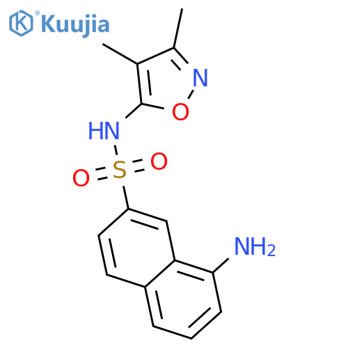 2-Naphthalenesulfonamide, 8-amino-N-(3,4-dimethyl-5-isoxazolyl)- structure
