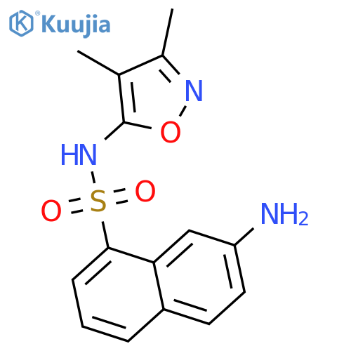 1-NAPHTHALENESULFONAMIDE, 7-AMINO-N-(3,4-DIMETHYL-5-ISOXAZOLYL)- structure