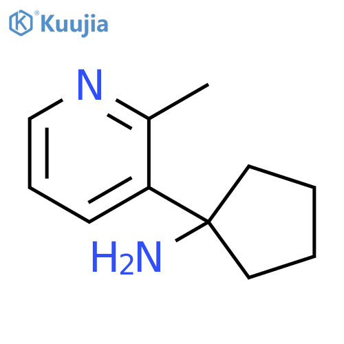 1-(2-methylpyridin-3-yl)cyclopentan-1-amine structure