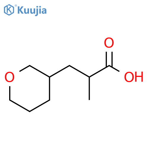 2-methyl-3-(oxan-3-yl)propanoic acid structure