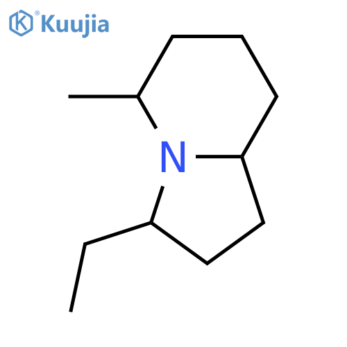 3-Ethyloctahydro-5-methyl-1H-indolizine; (3R,5S,8aS)-form structure