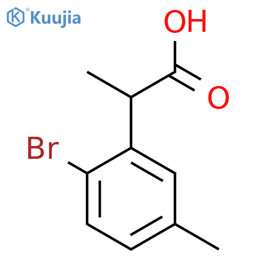 2-(2-bromo-5-methylphenyl)propanoic acid structure