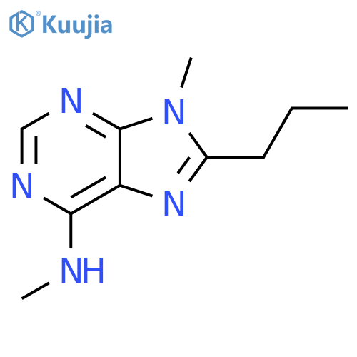 9H-purin-6-amine, N,9-dimethyl-8-propyl- structure