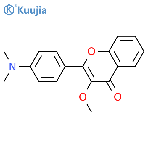 4H-1-Benzopyran-4-one, 2-[4-(dimethylamino)phenyl]-3-methoxy- structure