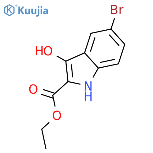 5-Bromo-3-hydroxy-1h-indole-2-carboxylic Acid ethyl ester structure