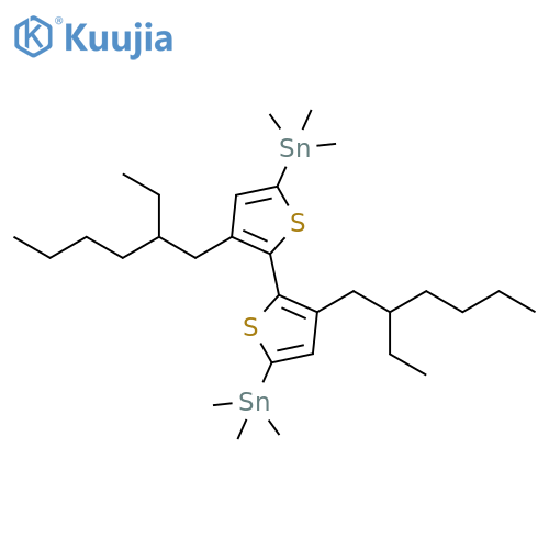 Stannane, 1,1'-[3,3'-bis(2-ethylhexyl)[2,2'-bithiophene]-5,5'-diyl]bis[1,1,1-trimethyl- structure