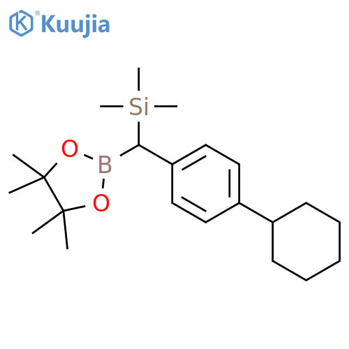 1,3,2-Dioxaborolane, 2-[(4-cyclohexylphenyl)(trimethylsilyl)methyl]-4,4,5,5-tetramethyl- structure
