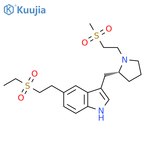 1H-Indole,5-[2-(ethylsulfonyl)ethyl]-3-[[1-[2-(methylsulfonyl)ethyl]-2-pyrrolidinyl]methyl]-, (R)- structure