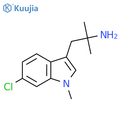 1-(6-chloro-1-methyl-1H-indol-3-yl)-2-methylpropan-2-amine structure