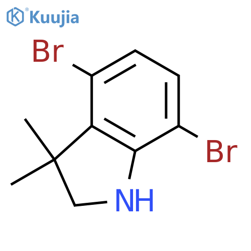 4,7-Dibromo-3,3-dimethyl-2,3-dihydro-1h-indole structure