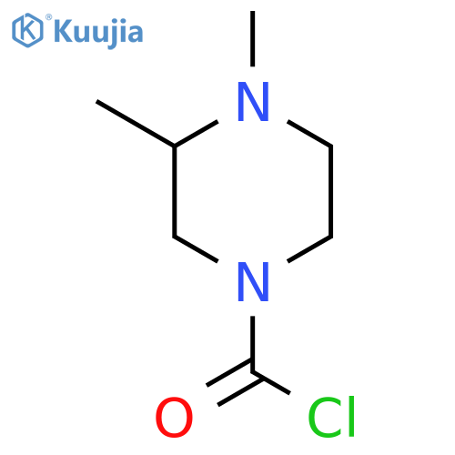 3,4-dimethylpiperazine-1-carbonyl chloride structure