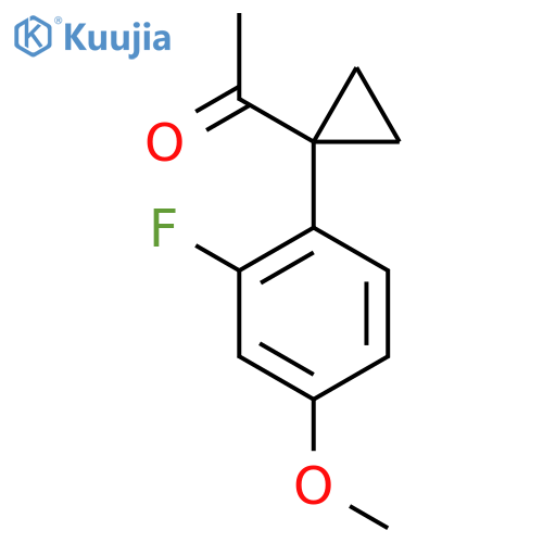 1-1-(2-fluoro-4-methoxyphenyl)cyclopropylethan-1-one structure