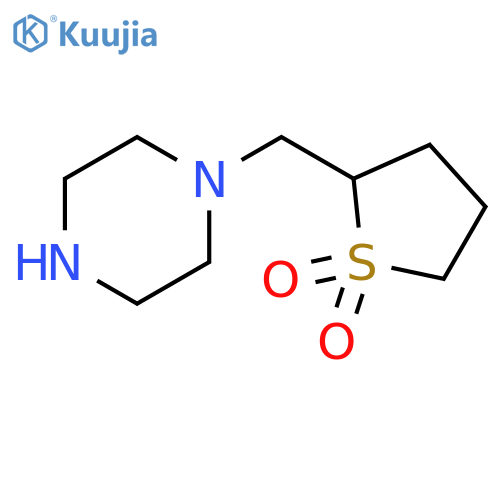 2-(piperazin-1-yl)methyl-1lambda6-thiolane-1,1-dione structure