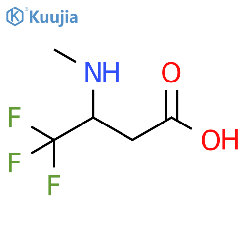 4,4,4-trifluoro-3-(methylamino)butanoic acid structure
