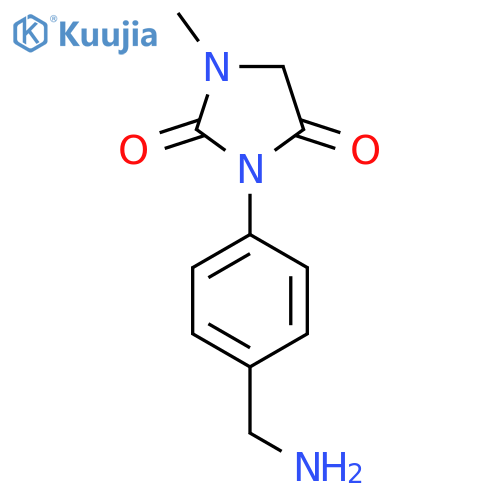 3-4-(aminomethyl)phenyl-1-methylimidazolidine-2,4-dione structure