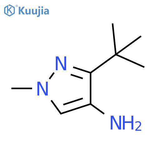 3-tert-butyl-1-methyl-1H-pyrazol-4-amine structure
