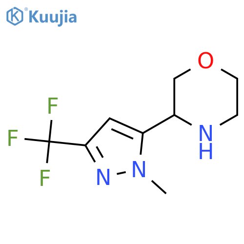3-1-methyl-3-(trifluoromethyl)-1H-pyrazol-5-ylmorpholine structure