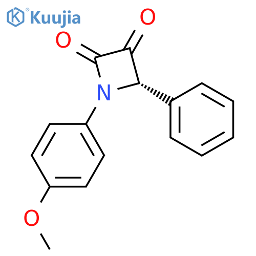 2,3-AZETIDINEDIONE, 1-(4-METHOXYPHENYL)-4-PHENYL-, (4S)- structure