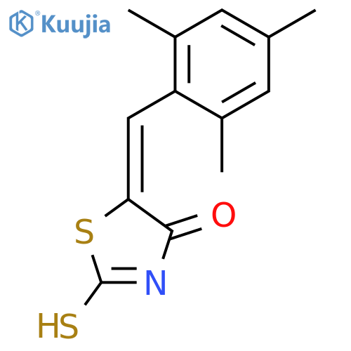 (5Z)-2-Sulfanyl-5-(2,4,6-trimethylbenzylidene)-1,3-thiazol-4(5H)-one structure