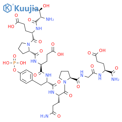 L-a-Glutamine,N2-[N-[1-[N2-[O-phosphono-N-[N-[1-(N-L-threonyl-L-a-glutamyl)-L-prolyl]-L-a-glutamyl]-L-tyrosyl]-L-glutaminyl]-L-prolyl]glycyl]-(9CI) structure