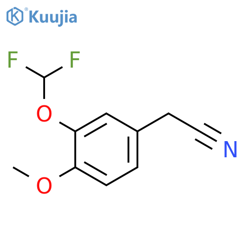 2-3-(difluoromethoxy)-4-methoxyphenylacetonitrile structure