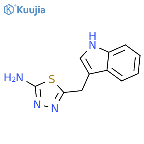 1,3,4-Thiadiazol-2-amine, 5-(1H-indol-3-ylmethyl)- structure