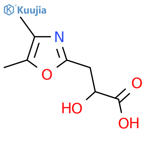 3-(dimethyl-1,3-oxazol-2-yl)-2-hydroxypropanoic acid structure