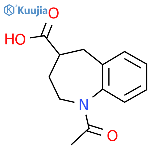1-acetyl-2,3,4,5-tetrahydro-1H-1-benzazepine-4-carboxylic acid structure