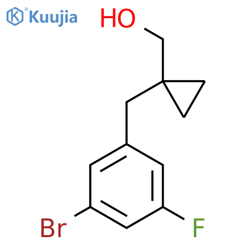 {1-(3-bromo-5-fluorophenyl)methylcyclopropyl}methanol structure
