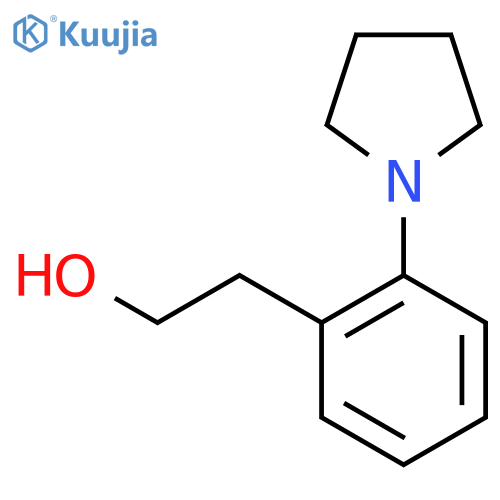 2-2-(pyrrolidin-1-yl)phenylethan-1-ol structure