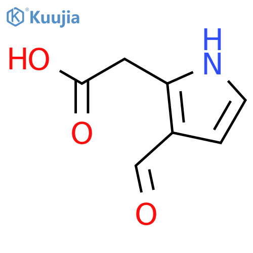 1H-Pyrrole-2-aceticacid, 3-formyl- structure