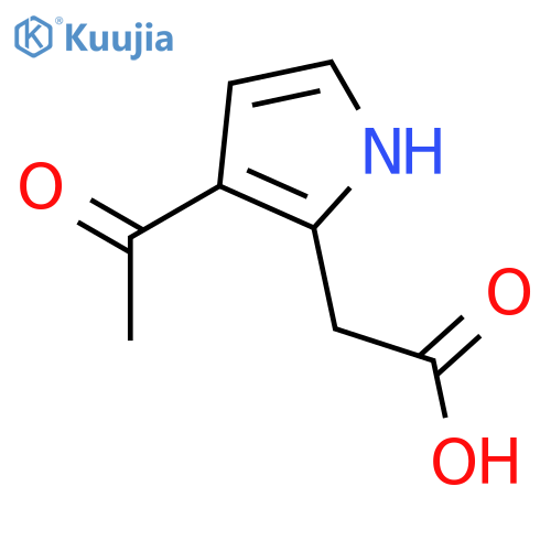 1H-Pyrrole-2-aceticacid, 3-acetyl- structure