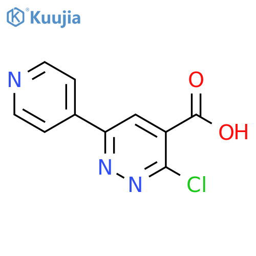 3-chloro-6-(pyridin-4-yl)pyridazine-4-carboxylic acid structure