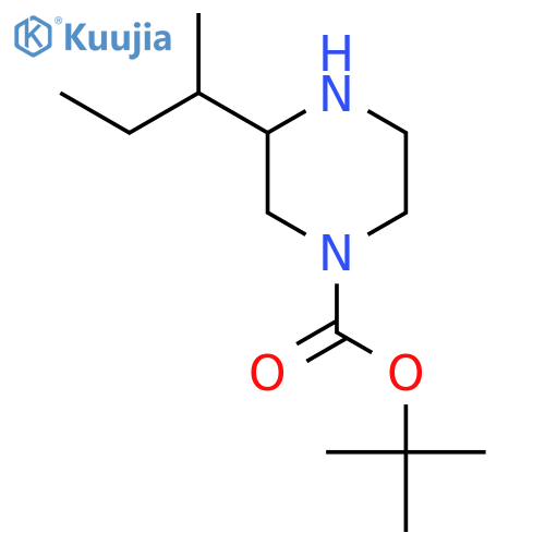tert-butyl 3-(butan-2-yl)piperazine-1-carboxylate structure