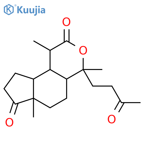 1,4,6a-trimethyl-4-(3-oxobutyl)-1,4a,5,6,8,9,9a,9b-octahydrocyclopenta[f]isochromene-2,7-dione structure