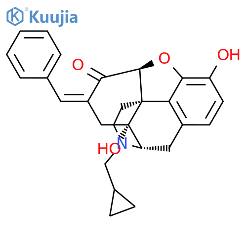 Morphinan-6-one,17-(cyclopropylmethyl)-4,5-epoxy-3,14-dihydroxy-7-(phenylmethylene)-, (5a,7E)- structure