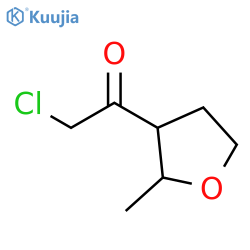 2-chloro-1-(2-methyloxolan-3-yl)ethan-1-one, Mixture of diastereomers structure
