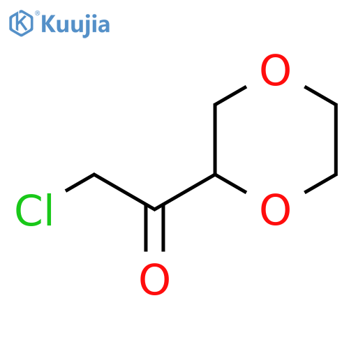 2-Chloro-1-(1,4-dioxan-2-yl)ethan-1-one structure