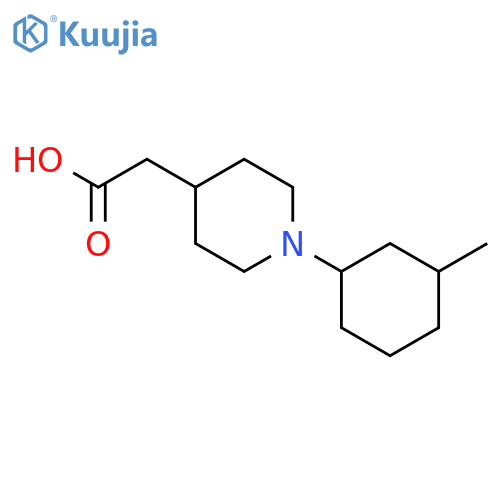 2-[1-(3-methylcyclohexyl)piperidin-4-yl]acetic acid structure