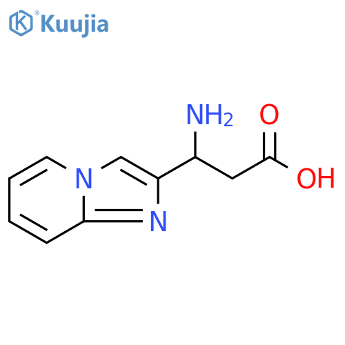 3-amino-3-{imidazo1,2-apyridin-2-yl}propanoic acid structure