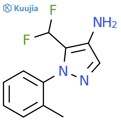 5-(difluoromethyl)-1-(2-methylphenyl)-1H-pyrazol-4-amine structure